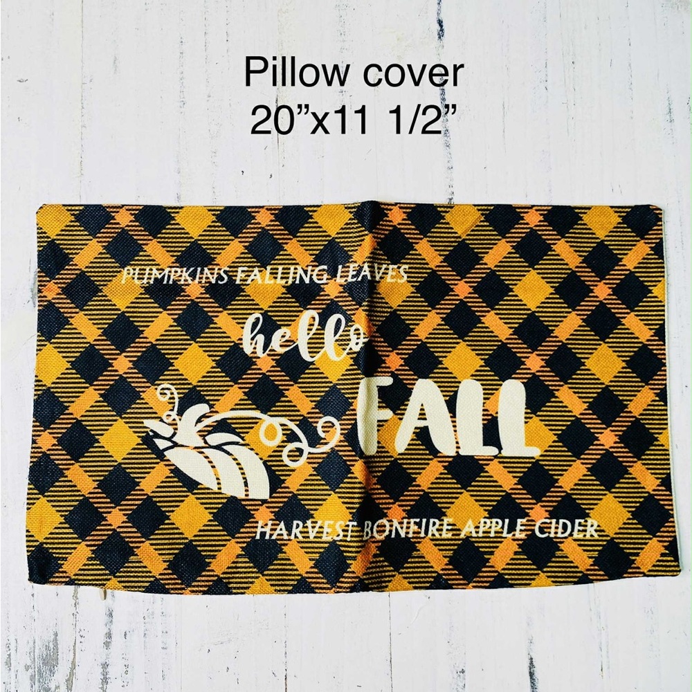 Plaid Fall Pillow Cover